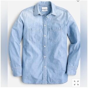 J. Crew Sz 2T Classic Fit Chambray Button-Down Shirt 2 Tall